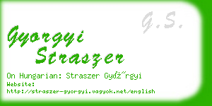 gyorgyi straszer business card
